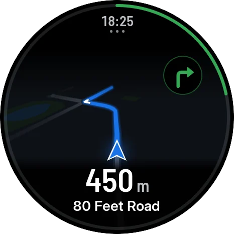 Street map on a long straight