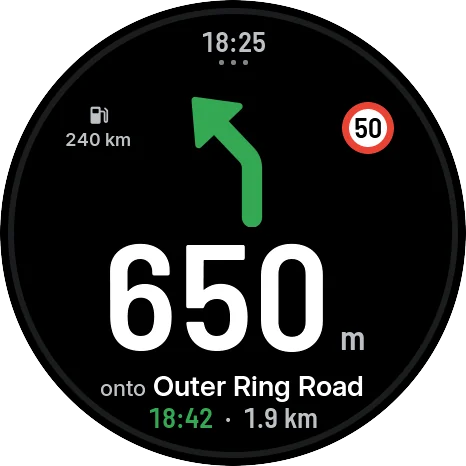 Speed alarm while navigating